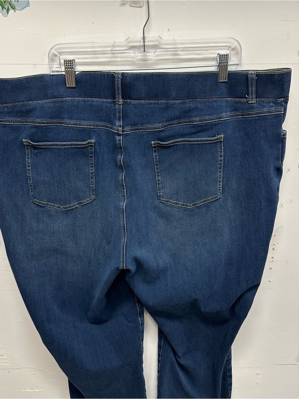 Betabrand women’s pull on jeans size 3x bootcut dark wash stretchy - Picture 4 of 8